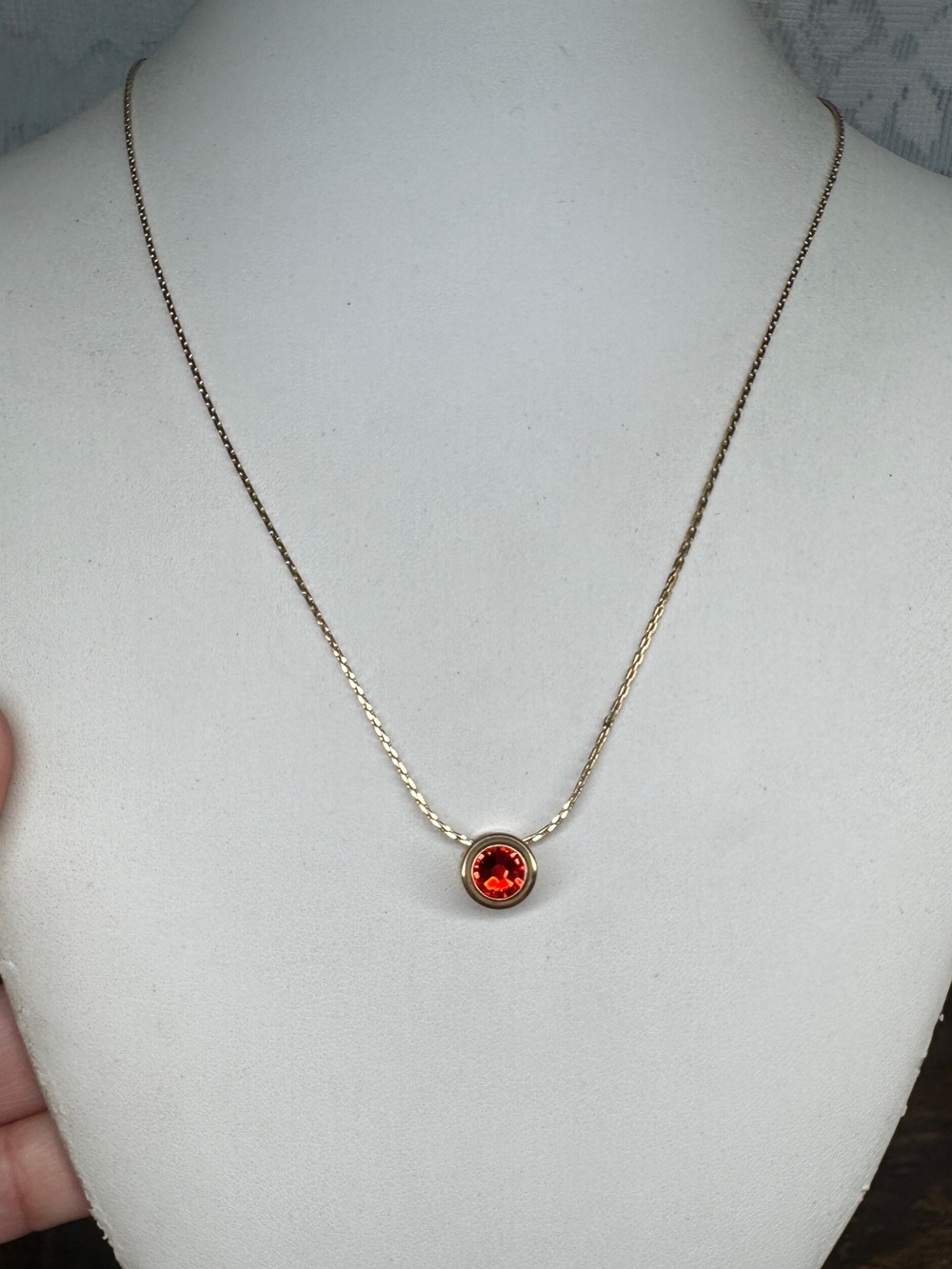 Alex and Ani adjustable red pedant necklace